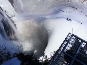 Montmorency falls in the winter, Quebec